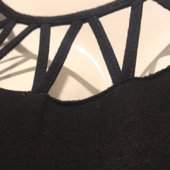 BKE L Black Cut Out Tshirt Lots Of Peekaboo! - Picture 10 of 13